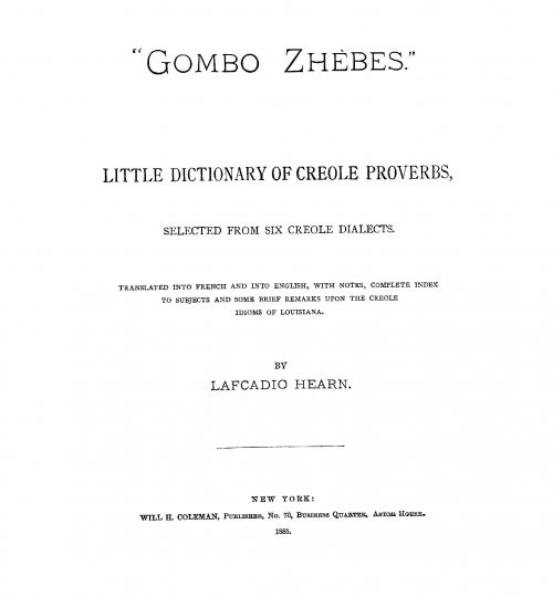 Gombo Zhebes Little Dictionary of Creole Proverbs